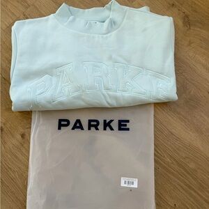 PARKE Varsity Mockneck; Arctic Blue L/XL
NEVER WORN! New!